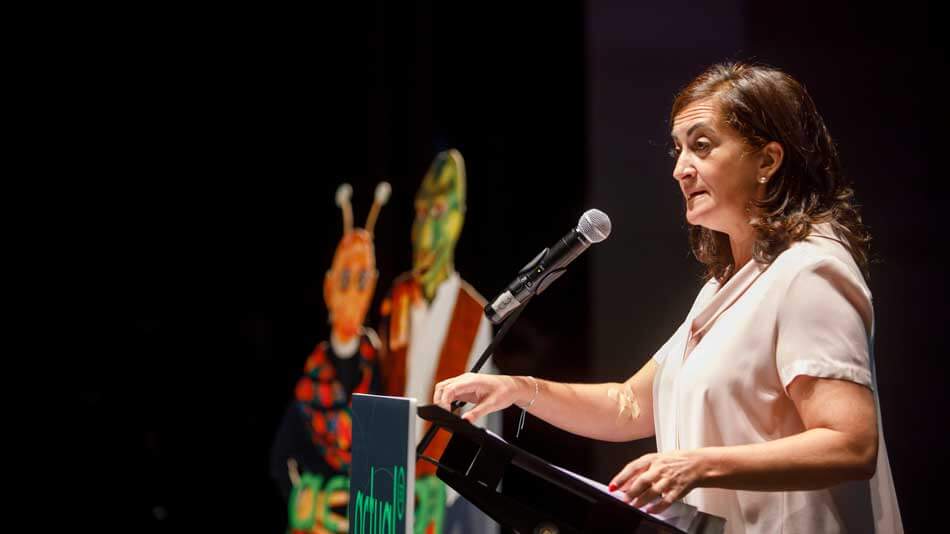 La presidenta Concha Andreu en la presentación de Actual 2023