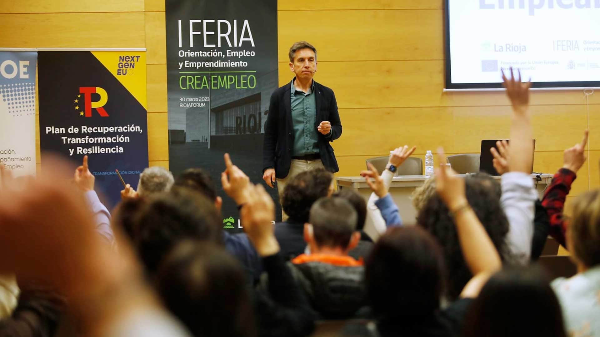 Juanjo Amorín, en I Feria de Orientación, Empleo y Emprendimiento de La Rioja.