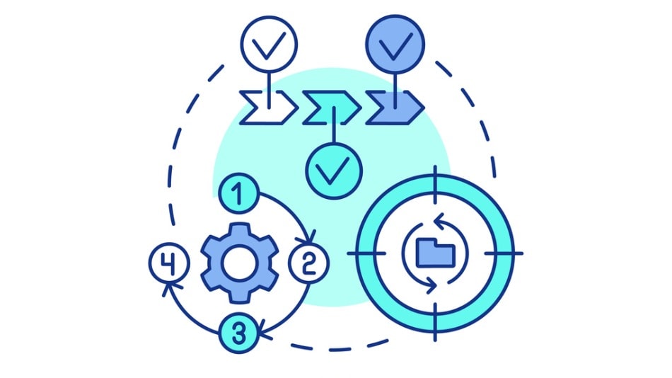 Icono concepto de ciclo de vida del dato