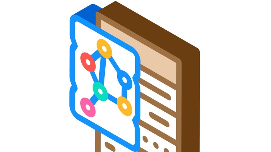 Icono isométrico de base de datos NoSQL