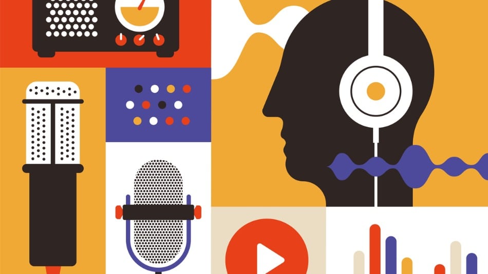 Icono de podcast marketing