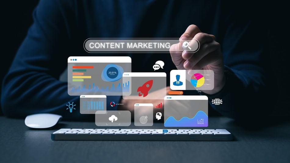 Concepto de ciclo de marketing de contenidos