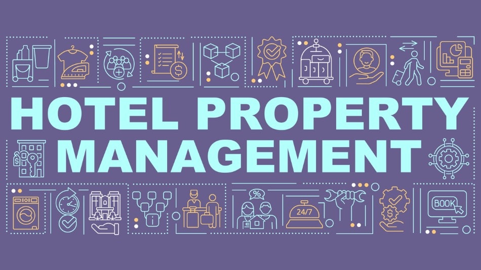 Icono concepto de hotel property management herramientas de revenue management 