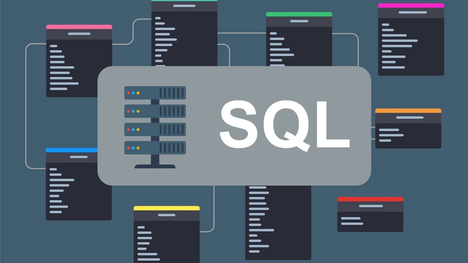 Icono concepto de bases de datos relacionales o SQL