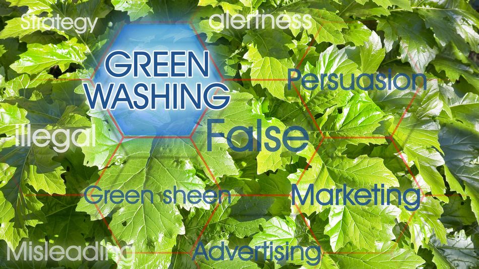 iconos concepto de greenwashing