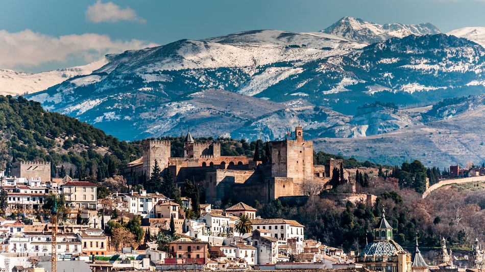 Vista panorámica de La Alhambra en Granada