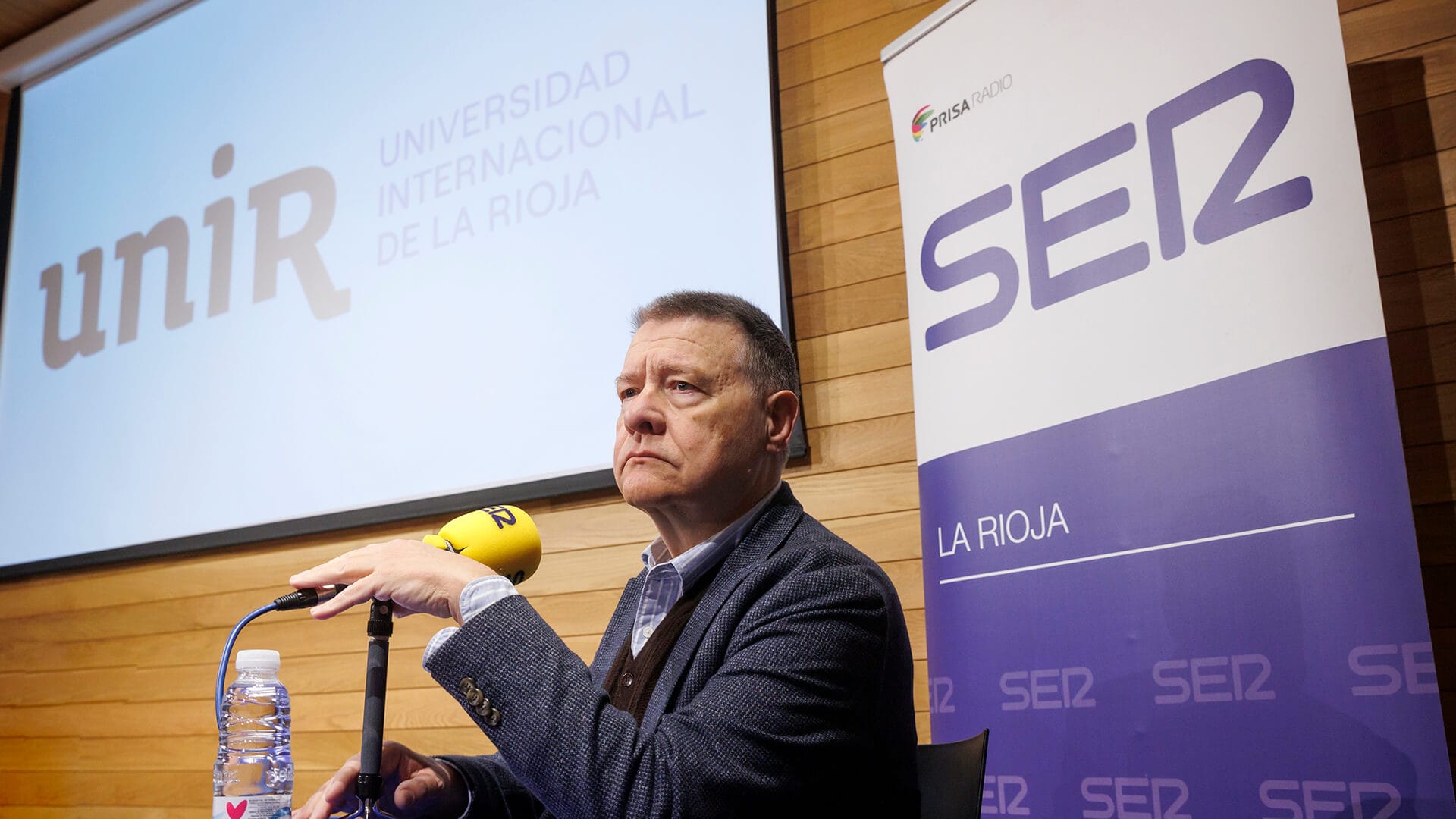 Jordi Sevilla, presidente del Consejo Social de UNIR, en el foro de la Cadena SER en Logroño.