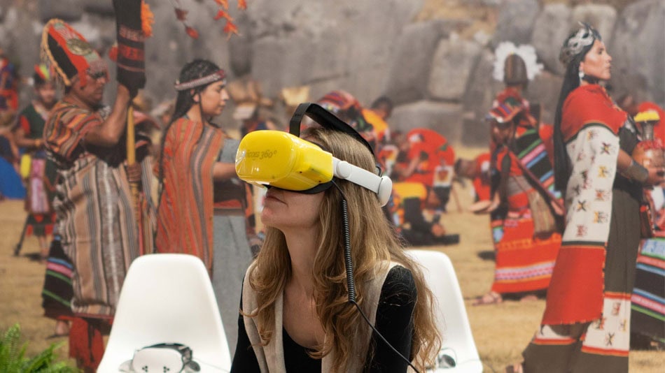 En el stand de Perú se pudo recrear la Ruta de Barroco Andino a través de una experiencia inmersiva en Realidad Virtual.