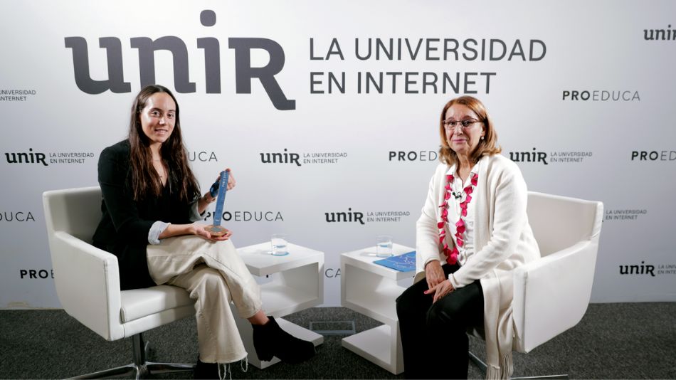 Meritxell Mas Pujadas y Dory Merino durante el II Encuentro con Docentes organizado por UNIR.