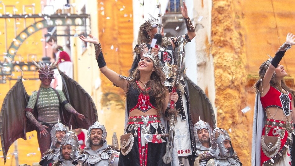 Momento de la fiesta de Moros y Cristianos